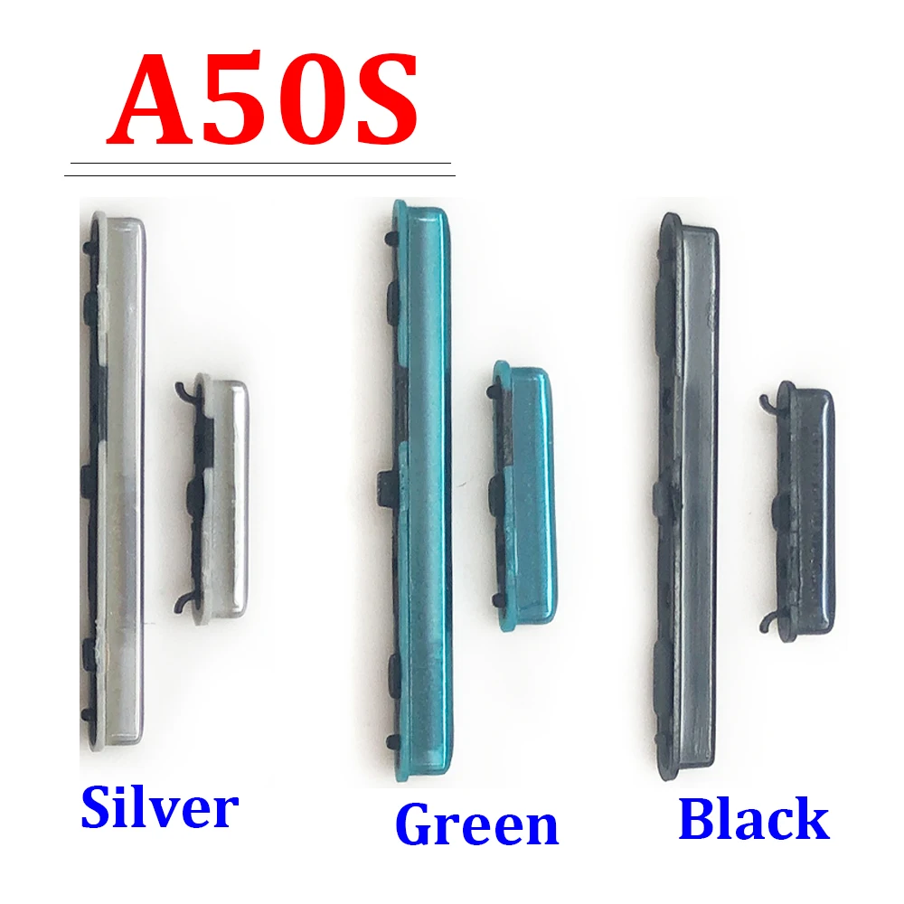 10Pcs, 삼성 A10S A20S A21S A30S A50S 사이드 키 전원 및 볼륨 버튼 교체용 새 전원 버튼 + 볼륨 버튼