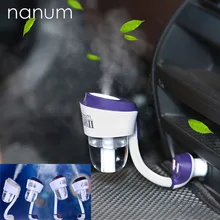 Nanum ii New 12V Car Steam Humidifier with 2pc Charger USB,Air Purifier Aroma Oil Diffuser Aromatherapy Mist Maker Fogger