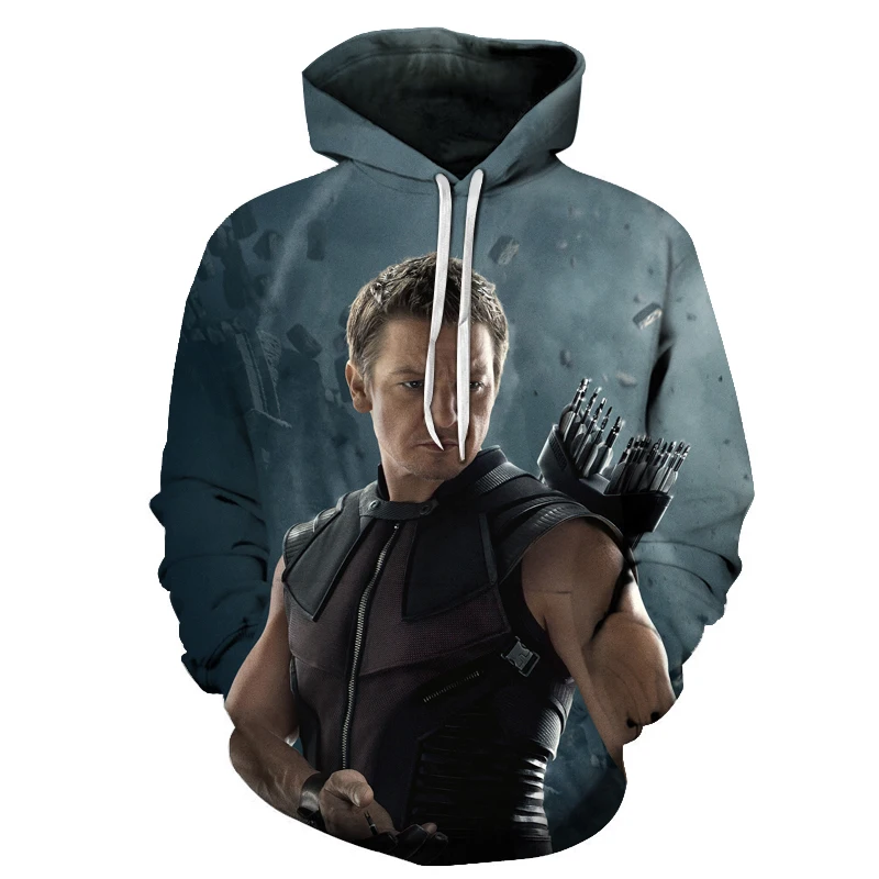 Лидер продаж толстовка с 3D принтом Hawkeye мужские толстовки капюшоном дизайнерский