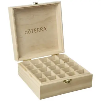 

25 Slots Wooden Storage Box 1pc Carry Organizer Essential Oil Bottles Aromatherapy Container Storage Box Case
