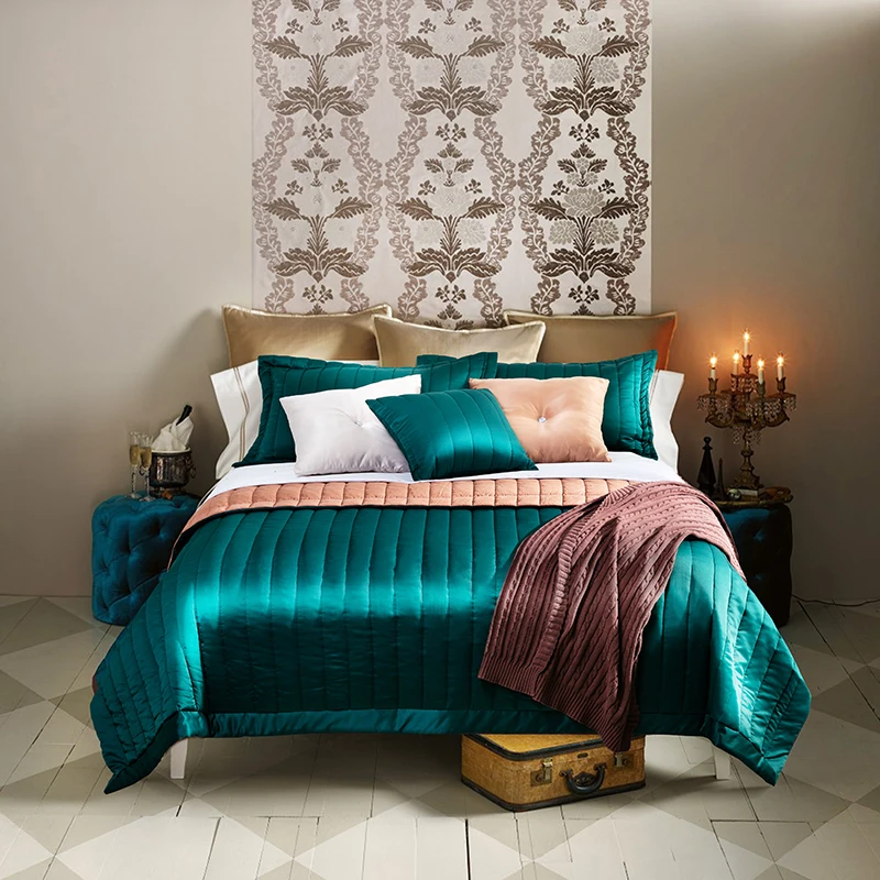 Роскошное Одеяло плотная простыня + комплект наволочек 3 шт. вышитые покрывала