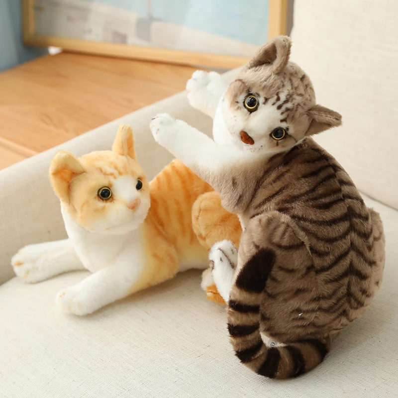 Lifelike Siamese Cat Plush toys Stuffed Animals Simulation