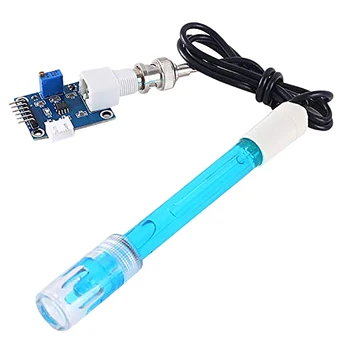 

5V PH Sensor Module Ph Tester Liquid PH0-14 Value Detection Sensor Module + PH Electrode Probe BNC for Arduino AVR STM32