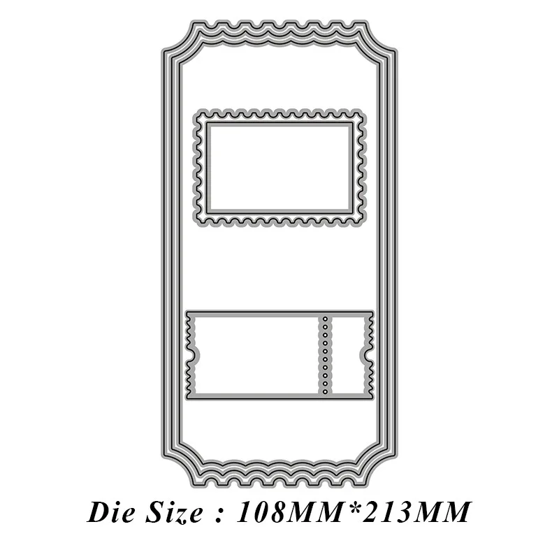 

Long Border Rectangular Metal Cutting Dies Scrapbook Paper Craft Knife Mould Stencils 2021 New Making Die Cuts