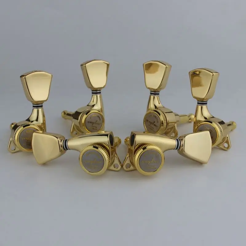 

1 Set GUYKER Gold Lock String Tuners Electric Guitar Machine Heads Tuners Trapezium Button