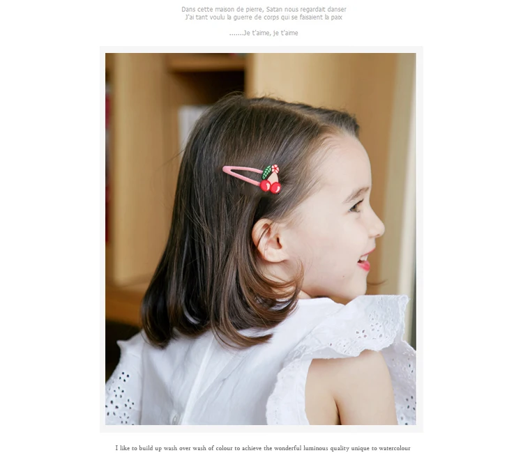 Каваи мультфильм фрукты цветок принцесса заколки подарки для детей девочек детские заколки для волос заколки аксессуары заколки для волос головной убор
