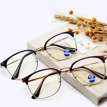 Анти голубой свет анти блокирующий фильтр очки Модные женские мужские компьютерные очки ретро металлические прозрачные UV400 очки