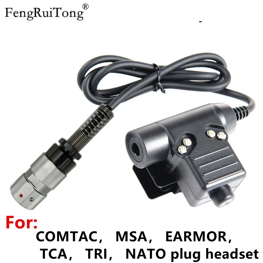 PRC152 Walkie Talkie U94 Neck Throat Mic Earpiece Radio Tactical Headset for TRI TCA/AN PRC-148 PRC152 IDF710 Talkie 6-PIN