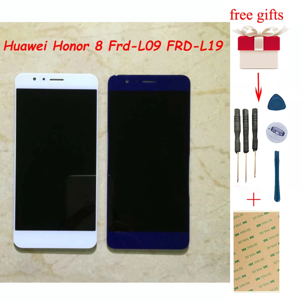 Для Huawei Honor 8 ЖК-экран Frd-L09 FRD-L19 ЖК-дисплей экран сенсорный дигитайзер ЖК-панель в