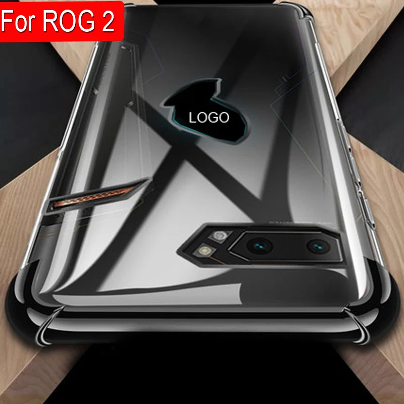 

Red Color For Asus ROG Phone2 ZS660KL Case Airbags Buffer Full Protection Case For ROG Phone II 2 Case TPU Shockproof Back Cover
