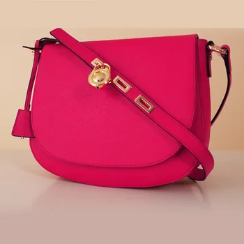 

2020 Fashion Women's Bag Lock Saddle Bag Clamshell Crossbody Chain Women's Shoulder Bag