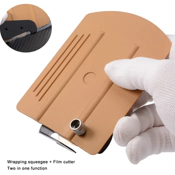 

FOSHIO 2in1 Window Foil Film Squeegee Cutter Vinyl Car Wrap Wallpaper Decals Scraper Utility Knife Auto Cutting Accessories Tool