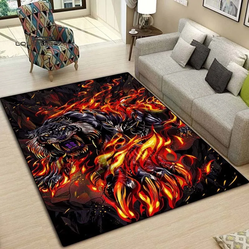 

Tiger Lion rugs and carpets for home living room Bedroom entrance Large area soft carpet 3D fashion beast home decoration mat