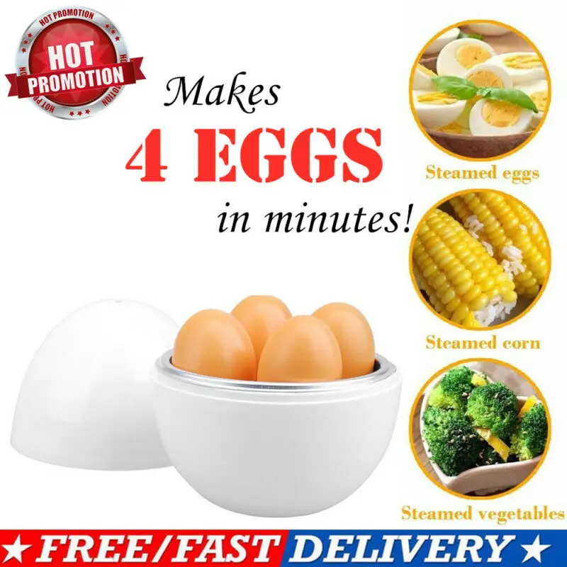 Microwave 4 Egg Boiler Steamer Poacher Boiler Cooker Kitchen Tools