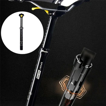 

30.9/31.6mm Mountain Bike Dropper Hydraulic Lifting Adjustment Length 100MM Hand Crank Remote Control Seat Tube Bike Seat Tube