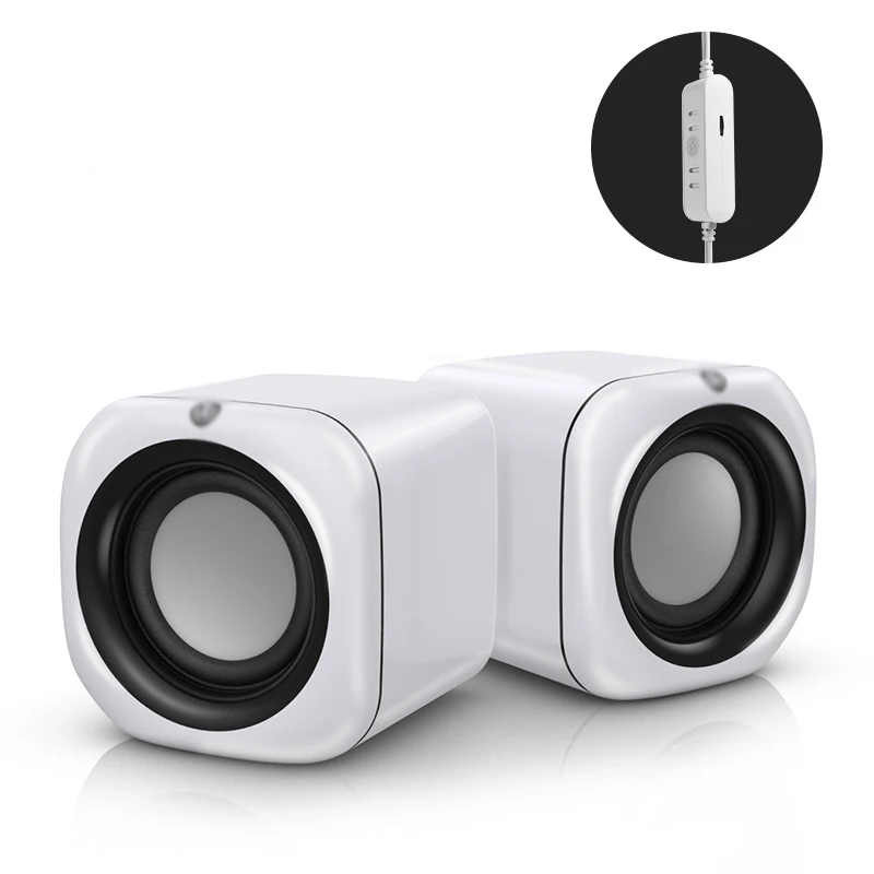 USB-Powered Desktop Speakers Subwoofer Speaker Wired Multimedia for PC Monitor Laptop Gaming Smartphones | Электроника