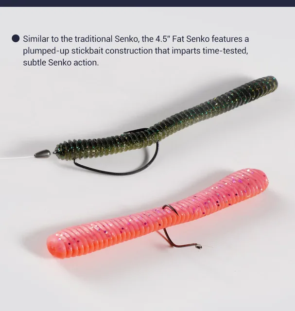 NOEBY Fat Stick Worm 11cm 8g Silicone Soft Bait Jig Head Senko Worm  Artificial Baits Texas Rig Swimbait for Bass Fishing Lures - AliExpress