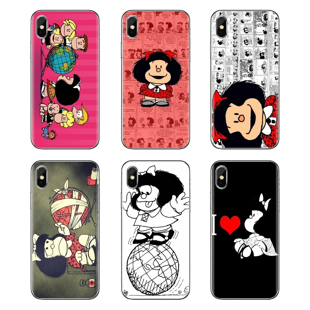 Прозрачный чехол из материала tpu с изображением Mafalda Girl для Apple iPhone XS Max XR X 4 4S 5 5S 5C SE