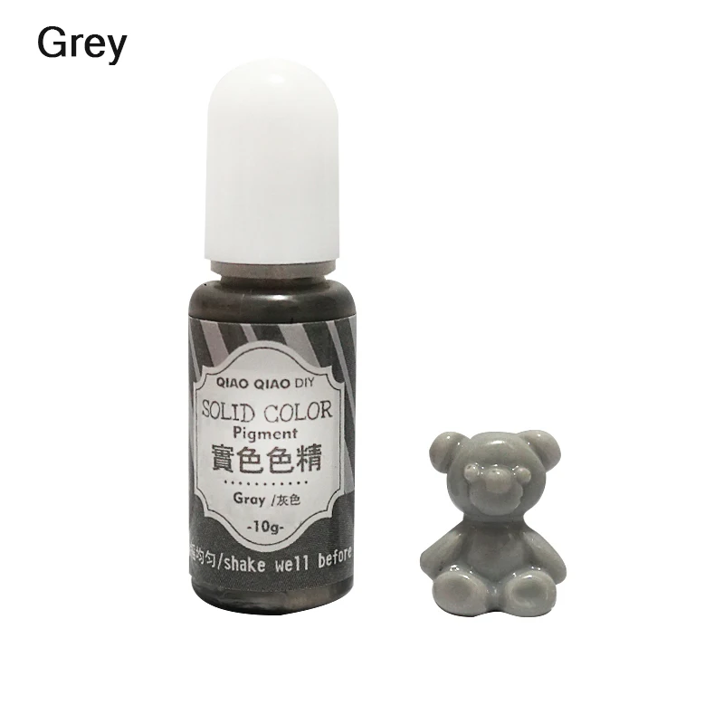 UV Resin Pigment Polish Solid Glue for Silicone Mold Jewelry Making DIY Handmade Crafts OCT998 - Цвет: Серый