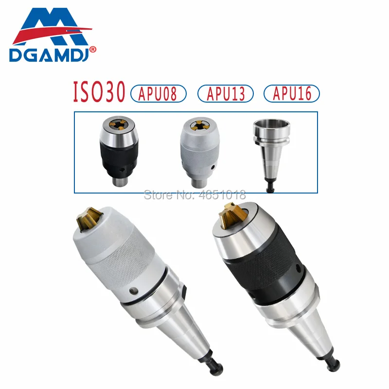 

ISO30 Tool Holder APU08 APU13 APU16 Integrated Self-Locking Drill Chuck Quick Change Chuck, CNC Tool Holder Drill Chuck