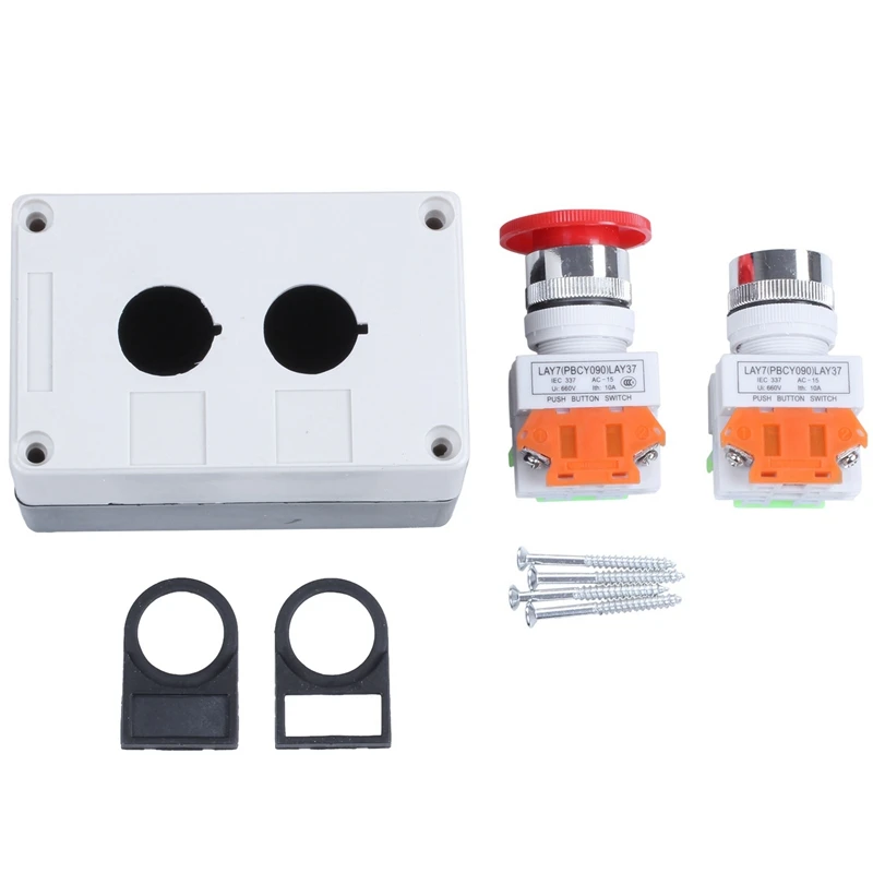 

Red Mushroom Head Momentary Switch Push Button Station