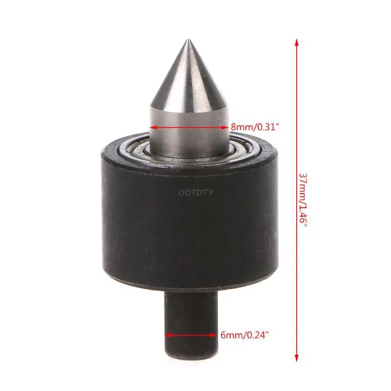 Revolving Center Head Live Centre Heads 6mm Shank for Lathe Machine