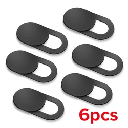 Privacy Cam Sticker - Webcam Cover Shutter Slider for Laptops, Tablets, and Phones (6pcs black)
