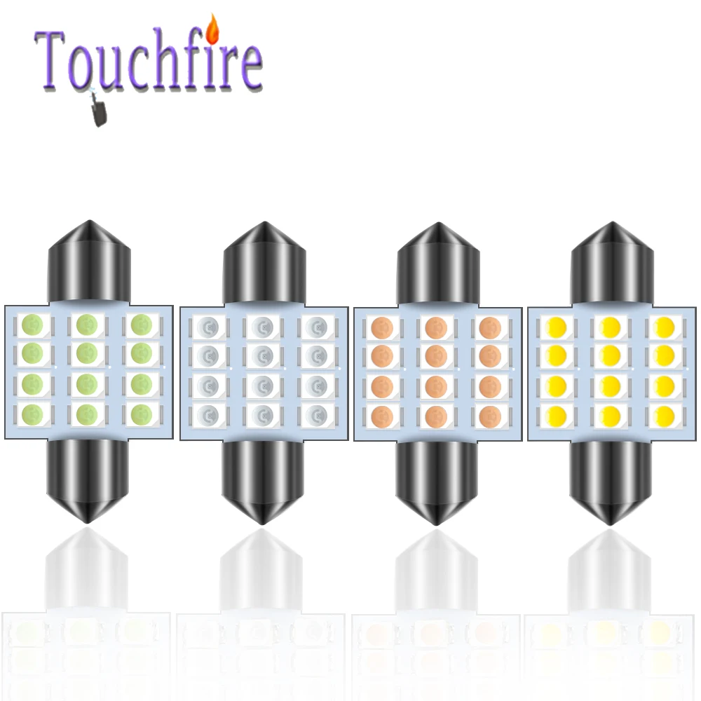 500 шт. C5W C10W гирлянда светодиодный 31/36/39/41 мм 3528 1210 12SMD купол для ЧТЕНИЯ ИНТЕРЬЕР фара для автомобиля белый 12В оптом