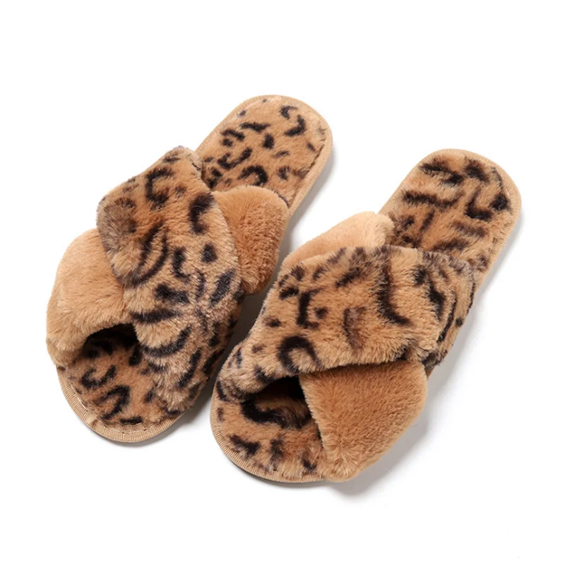 leopard house slippers