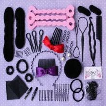 Lazy Up-do инструмент для девочек Расчесывание Волос Плетеный инструмент для волос повязка для волос устройство для маленькой девочки Женский Галстук для волос