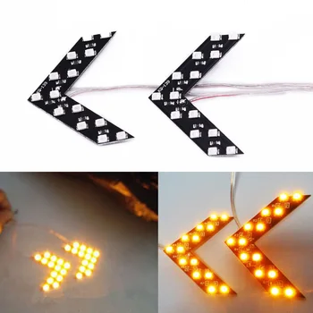 

14 SMD Car Arrow Light Windshield LED Rear View Mirror Warning Scooters