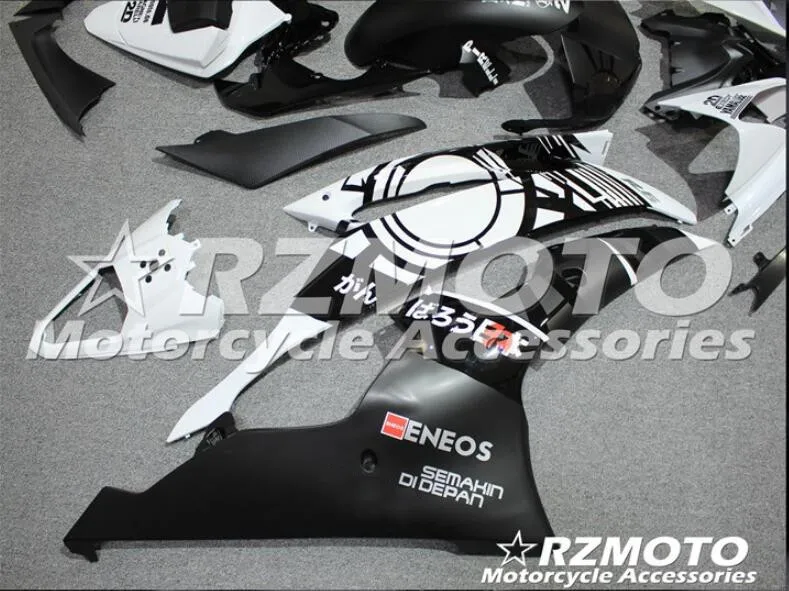 Набор впрыскивателей мотоциклов Обтекатели подходят для YAMAHA YZF-R6-600 2008- 08-16 Кузов Набор на заказ Белый Черный крутой
