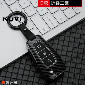

Carbon fiber Alloy 3 button Car Key Fob Shell Cover For Ford Ranger C-Max S-Max Focus Galaxy Mondeo Transit Tourneo Custom