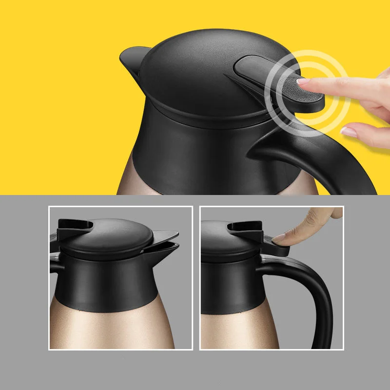 Толстый термос бытовой из нержавеющей стали вакуумный горшок большой емкости 2 л