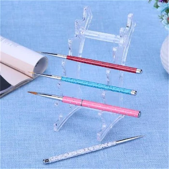 

6 Layers Holder Brush Art Nail Holder Tool Clear Acrylic UV Gel Brush Holder Display Nail Art Showing Tool Multifunctional