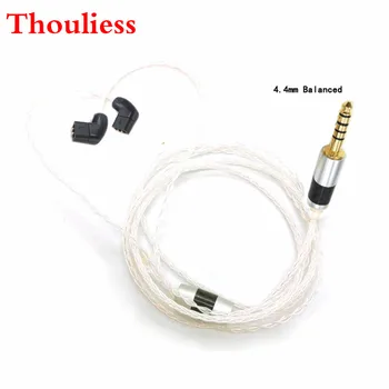 

Thouliess Custom Made 2.5/3.5/4.4mm Balanced 7N Silver Plated Cable 8Core Detach Cable For QDC Custom Earphone Cable