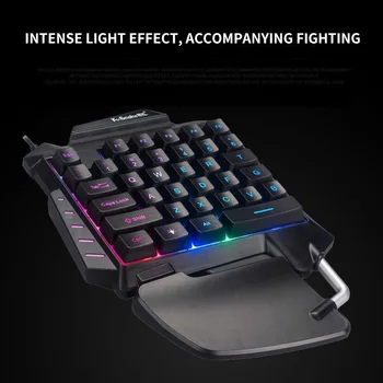 

Portable Cool One-Handed Mechanical Gaming Keyboard LED Backlight Mini Gaming Keypad Game Controller For PC PS4 Xbox Gamer