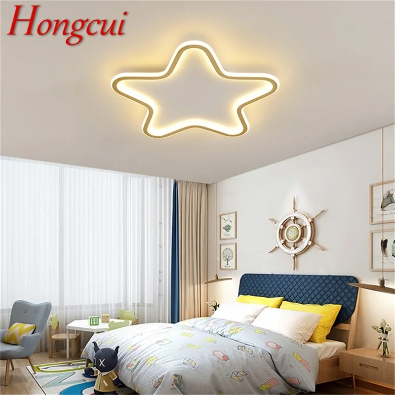 

Hongcui Ceiling Lights Gold Ultrathin Fixtures Contemporary Simple Lamps LED Star Home For Living Dinning Room