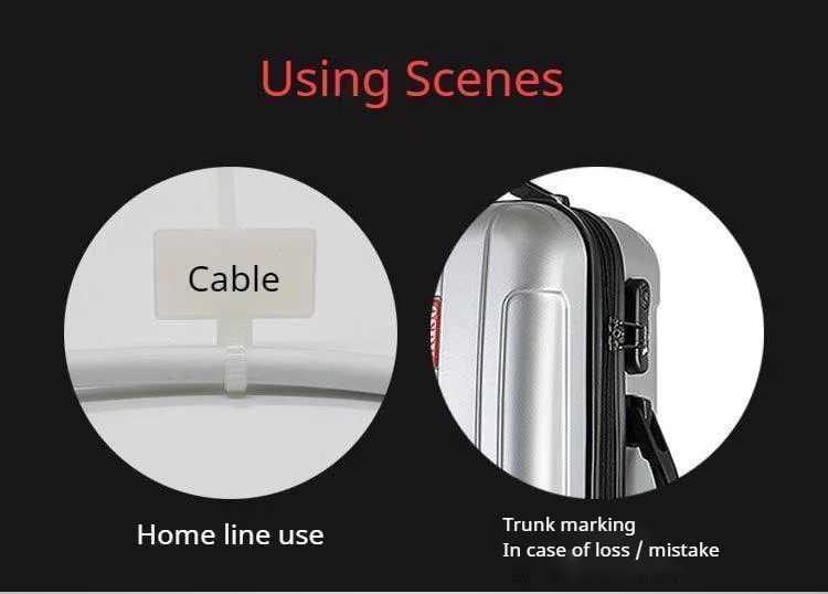 Description Picture 2 of item100Pcs Zip Ties Write Wire Power Cable Label Mark Tag Nylon Self-Locking Tie Network Cable Marker Cord Wire Strap Zip