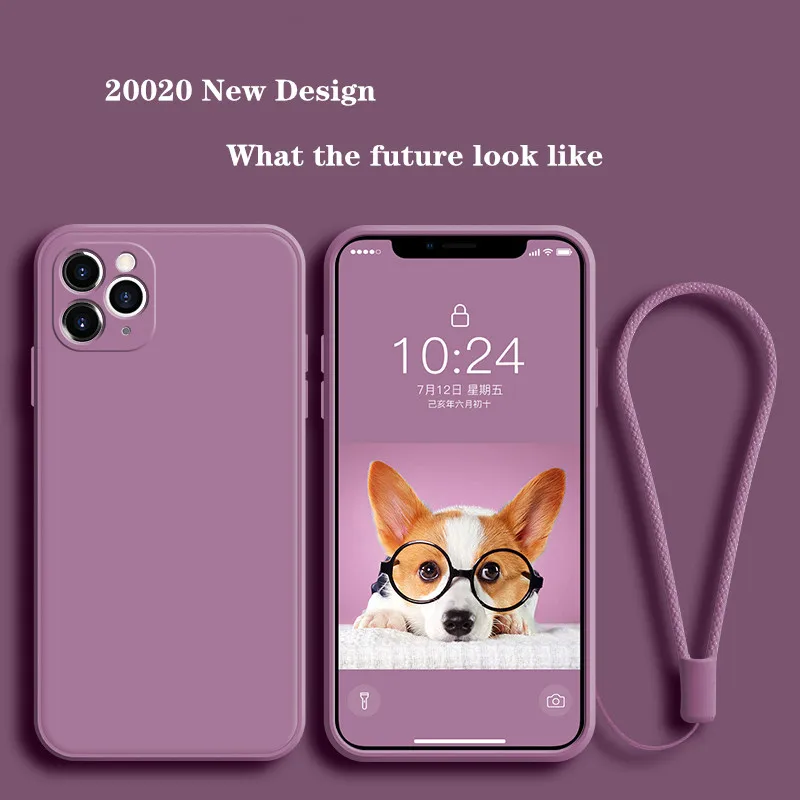 Чехол из жидкого силикона для iPhone 11 Pro Max 12 защитный чехол XS MAX XR X 7 8 6S PLUS SE2 2020 с