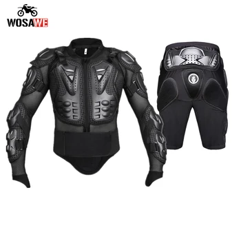 

WOSAWE Motorcycle Jackets sets Motorcyclist Motocross Protection Gear Moto chest Back Support Clothes Armor hip Protector Suits