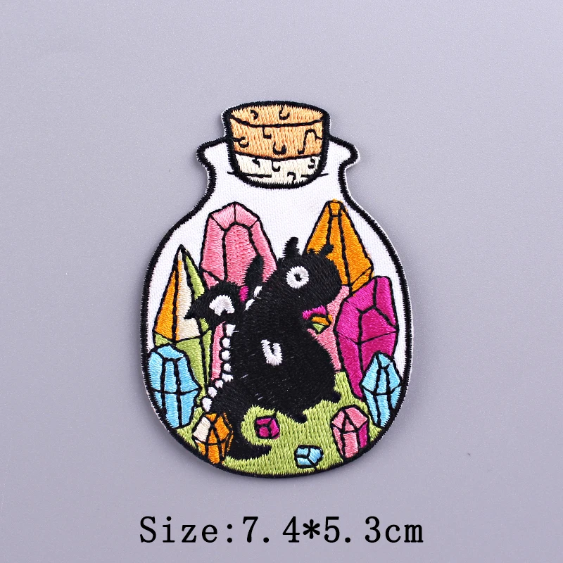 Wilderness Patch Crystal Embroidered Patches For Clothing Letter Patch Iron On Patches On Clothes Stripe Badges Stickers Decor