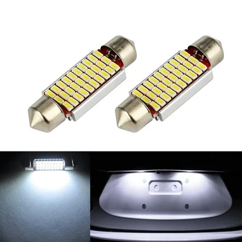 

2x Car Festoon C5W 3014 SMD 27 Led Chip Bulb 12V Canbus Error Free Map Lamp Interior Dome Reading Lights Super White 36mm