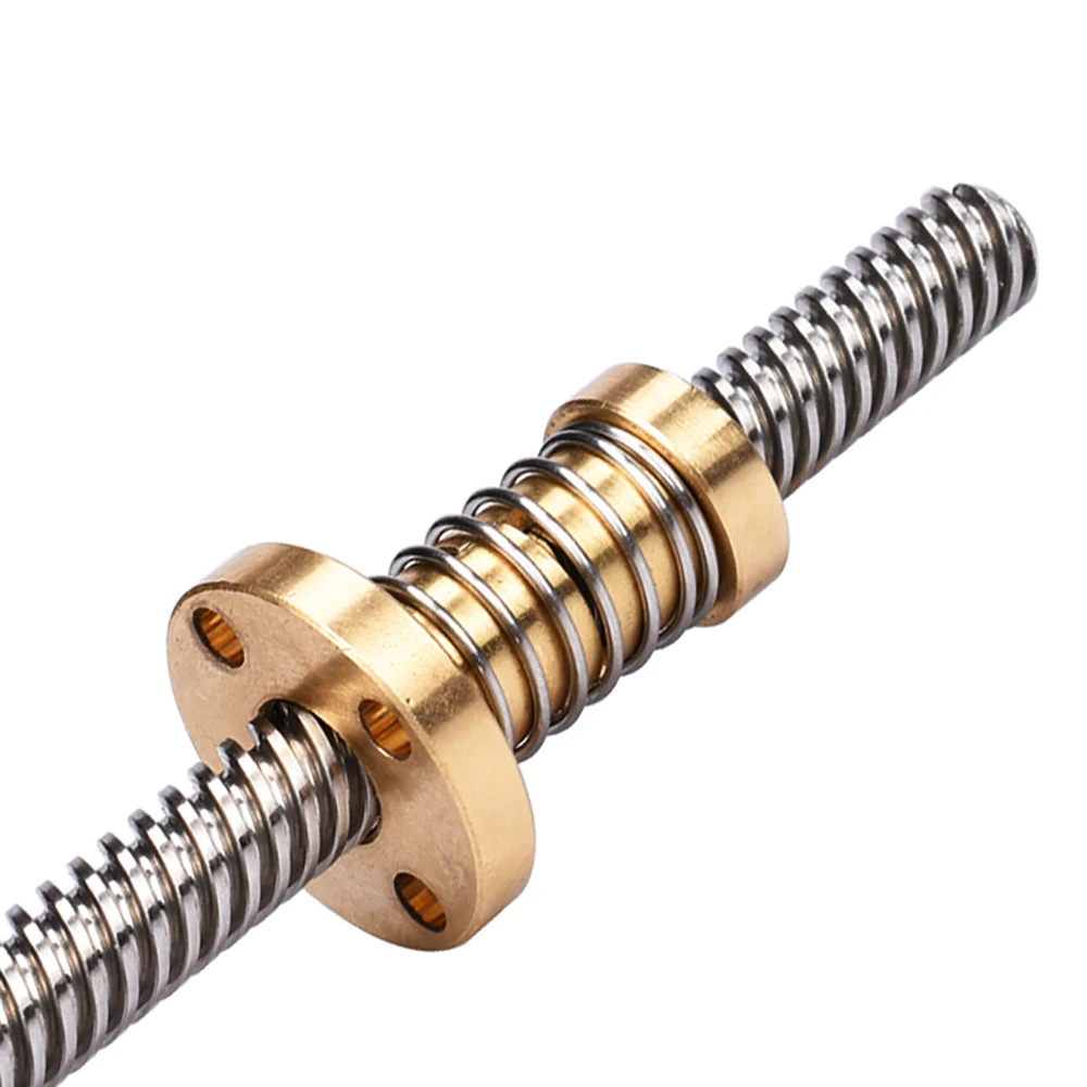 T8 Anti Backlash Nut Spring Loaded Elimination Gap Nut For 8mm Acme Threaded Rod Lead Screws DIY Brass CNC 3D Printer Parts lead screw