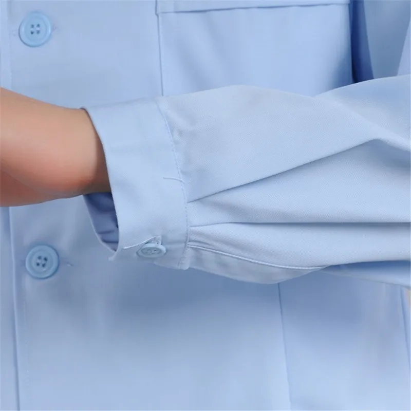 The Nurses Wear The Men's And Women's Oral Cavity Doctor's Uniform, Short Sleeves, Long Sleeves Blue Suit Heart Brand