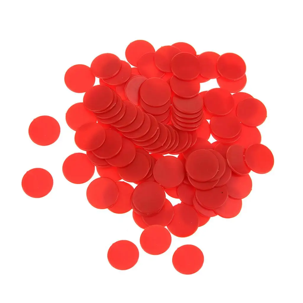200X Opaque Plastic Board Game Currency Counters Numeracy Teaching Red Blue