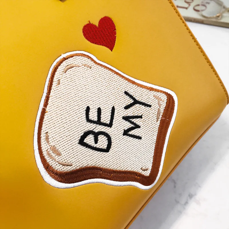 

Europe And America Style Stereo Qualitative Generous Bag Toast Heart Shopping Bag Shoulder Diagonal Handbag