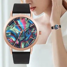 Zegarek Damski женские часы повседневные с сетчатым ремешком модные кожаные женские кварцевые часы круглые наручные часы подарок Reloj Mujer# W