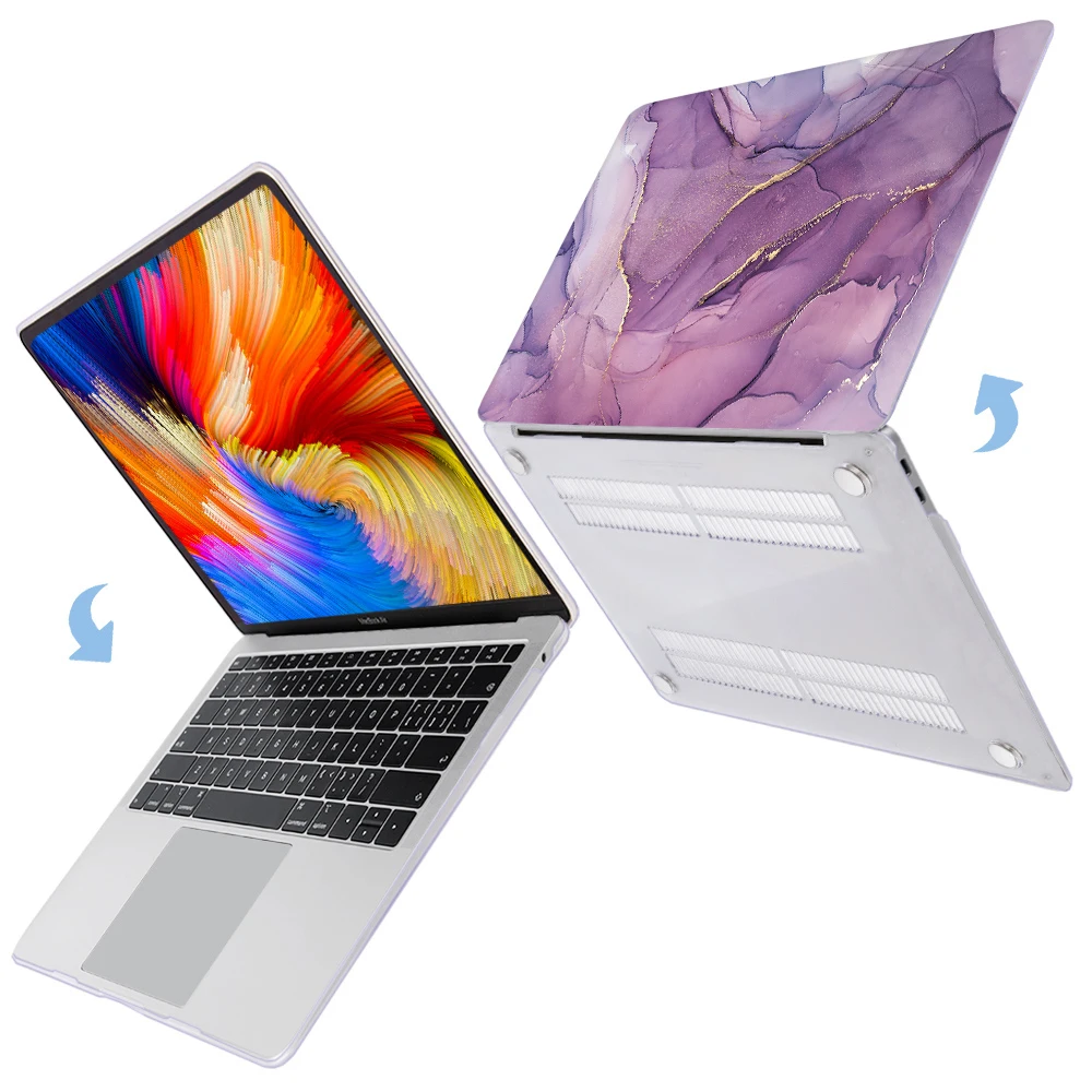 Чехол Redlai для MacBook Air, 13 дюймов, Pro, 16, 13 дюймов, сенсорная панель, A2141, A2159, геометрический мрамор, жесткий чехол+ чехол для клавиатуры