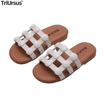 

Kids Home Slipper 2020 Summer New Children Girls Strand Slippers Toddler Little Girl Flip Flops Checkered Kids Girls Beach Shoes